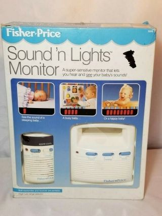 Vtg 1996 Fisher Price Sound N Lights Baby Monitor 1 Receiver 1 Transmitter 71566