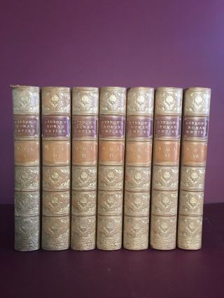 Decline And Fall Of The Roman Empire Edward Gibbon 1897 7 Vol.  Set Full Leather