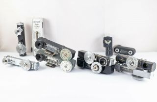 11pcs Vintage Pocket Range Finders In Condition: Hugo Meyer,  Ideal,  Heydes