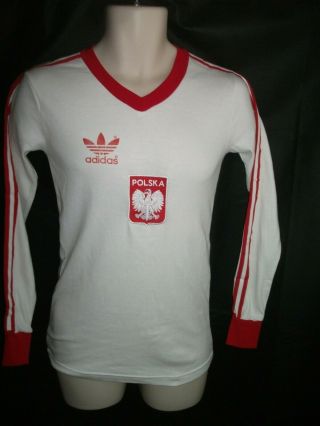 Vintage Adidas Poland 1978 World Cup Shirt Group 2