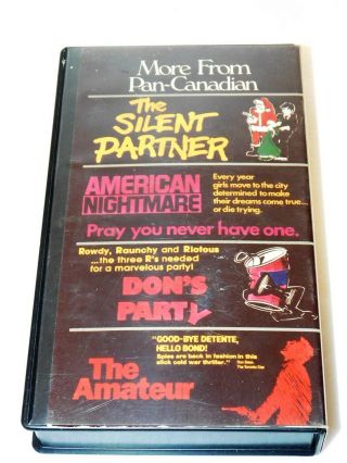 Vtg VHS Movie Surfacing OOP Thrillers Pan Canadian Release 1982 Margaret Atwood 2