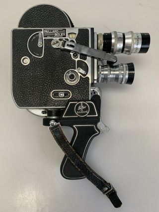Bolex Paillard 16mm Movie Film Camera W/ 2 Lens Meyer Trioplan & Lytar 1 In.