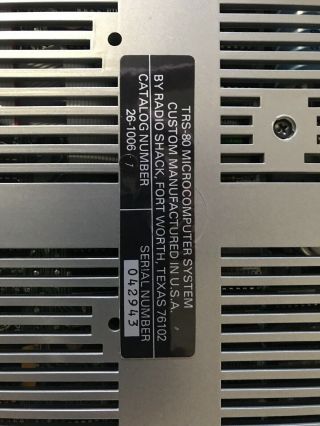 Radio Shack TRS - 80 Microcomputer MODEL 1 64k Cassette Recorder,  Case Power Adapt 5