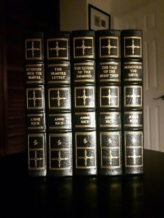 Easton Press Vampire Chronicles Unsigned Anne Rice Leatherbound Volume 1 - 5