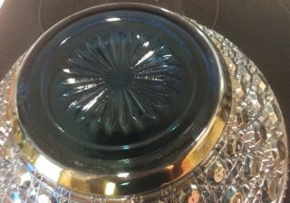 Vintage Indiana Blue Windsor Carnival Glass Serving Bowl 8