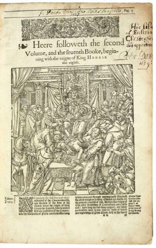 1632 JOHN FOXE BOOK OF MARTYRS 3 VOLUME SET FOLIO ILLUSTRATED TYNDALE BIBLE 5