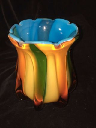 Kurata Vintage Mid Century Art Glass Vase
