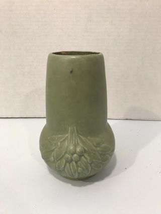 Vintage Pottery Vase Matte Green Mccoy Hull