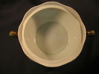 Vtg Royal Vienna Mignon Z S &CO Bavaria Covered Handled Bowl - Gold Tone Edging 6