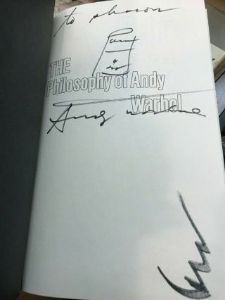 The Philosophy Of Andy Warhol - Signed/inscribed By Andy Warhol First Edition