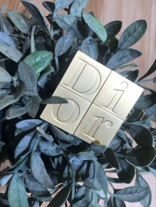 Vintage Christian Dior Paris France Sliding Compact Mirror Gold