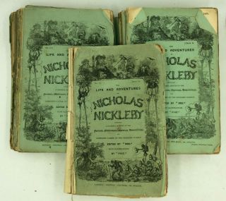 Nicholas Nickleby - Charles Dickens - 1838 1st Ed,  1st State Parts
