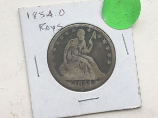 1854 - O Seated Liberty Silver Half Dollar,  Vintage 50c Coin