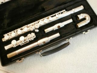 Vintage Gemeinhardt 2sp Ch Flute With Curved Headjoint