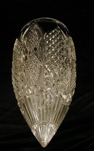 Vintage Heavy Brilliant Cut Glass Crystal Lamp Globe 7 "