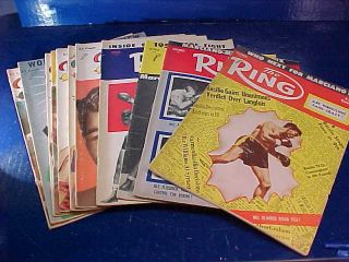 11 Issues 1955 The Ring Vintage Boxing Magazines