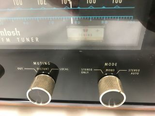 McIntosh MR78 Stereo FM Tuner w/ Walnut Cabinet 7