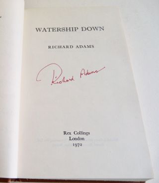 Watership Down by Richard Adams - Signed First Edition with Watercolour 7