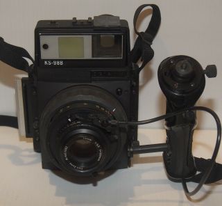 Graflex Xl Ks - 98b Camera Ser X50839 W/ Zeiss Tessar 100mm F3.  5 & Rh10 Film Back