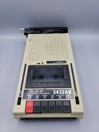 Vintage Califone 3432av Portable Cassette Tape Recorder
