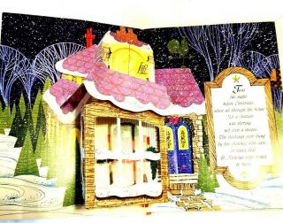 Childrens Vintage Pop - Up Book The Night Before Christmas Random House 4