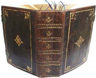1786 Breviarium Romanum - EARLY SPANISH LEATHER BINDING - Latin Liturgy WOODCUTS 11
