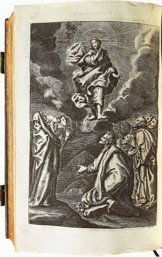1786 Breviarium Romanum - EARLY SPANISH LEATHER BINDING - Latin Liturgy WOODCUTS 8