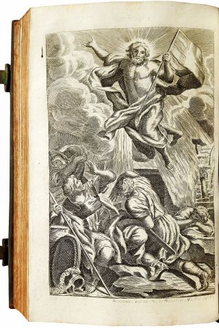 1786 Breviarium Romanum - EARLY SPANISH LEATHER BINDING - Latin Liturgy WOODCUTS 9