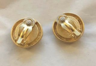 Vintage GIVENCHY Gold Tone Faux Pearl Clip on 1 
