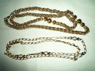 CHRISTIAN DIOR NECKLACE HEAVY GOLD BALL CHAIN GERMANY SIGNED VINTAGE AUTHENTIC 4