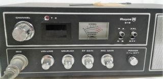 Vintage 1977 ROYCE 619 40 - Channel CB Base Station Powers Up Lights on 3