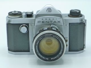 Asahi Pentax K Camera Body W/auto - Takumar 55mm F/1.  8 Lens.