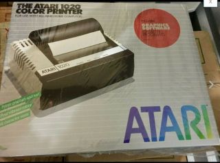 Vintage 1982 Atari 1020 Color Printer W/ Graphics Cassette Software Box