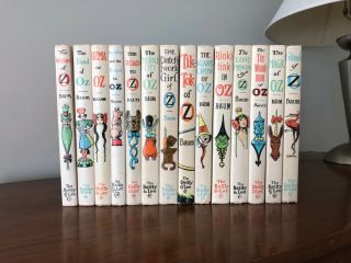 Wizard Of Oz,  L Frank Baum,  Full Set Of 14,  White Cover Edition,  Reilly & Lee Co
