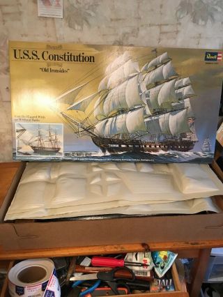 Vintage Revell Uss Constitution Old Ironsides Scale Plastic Model Kit 1/96