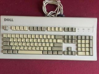 Vintage Dell Ps/2 Beige At101w Mechanical Clicky Keyboard Gyum90sk At101w