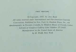 Ayn Rand Atlas Shrugged First Printing in Dj 1957 5