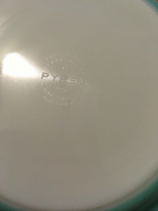 Rare Vtg Pyrex 209 - 8 1/2 Inch Aqua Turquoise Pie Plate Dish - Pyrex 8 1/2 "