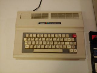 TANDY COLOR COMPUTER 3 128K w/ FD502 Floppy Drive,  Joysticks,  and Games 2