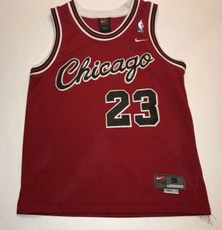 Vintage Youth Boys Nike Michael Jordan Chicago Bulls 23 Nba Jersey Small