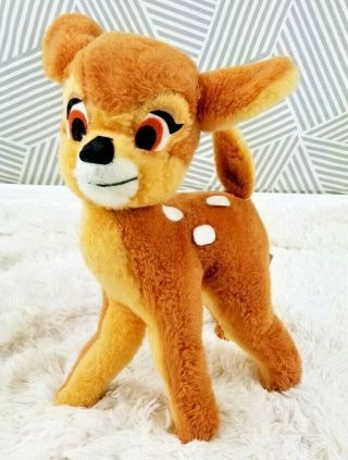 Vintage 18 " Disney Bambi Stuffed Animal Plush Standing Made In Usa Deer