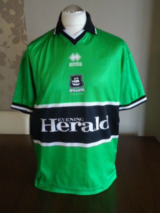Plymouth Argyle 1998 Errea Home Shirt Large Adults Rare Old Vintage