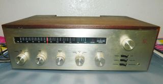 Acoustic Research Ar Model W Stereo Receiver With Wood Cabinet Parts Repair