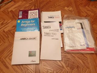 Commodore Amiga 500 with monitor and power supply along with a printer 5