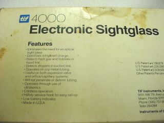 Vintage TIF 4000 Electronic Sight Glass for Auto AC Troubleshooting With Case 3