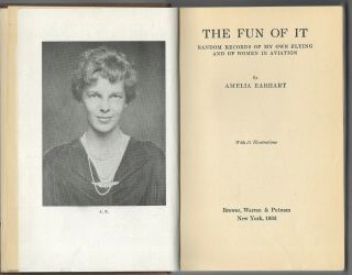 Amelia Earhart autographed book - 