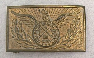 Vintage Fork Union Military Academy Gilded Brass Belt Buckle