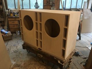 Pair Onken 360l Speaker Cabinets In Walnut,  Oak,  Altec 604,  416,  515,  Will Ship