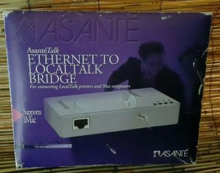 Asante Talk Ethernet to LocalTalk Bridge for APPLE MACINTOSH - COMPLETE NOS 2