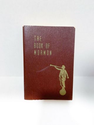 The Book Of Mormon Lds 1950 Angel Moroni Cover Rare Vintage